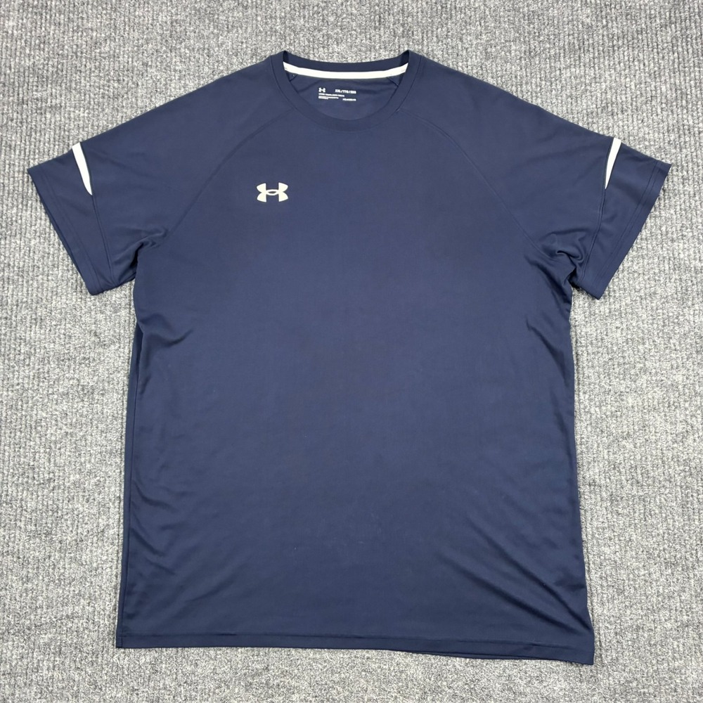 Under Armour HeatGear Loose Performance Shirt Mens 2XL Navy Athletic Training